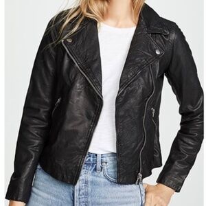 Madewell Washed Leather Jacket made of lightweight, lamb skin leather.